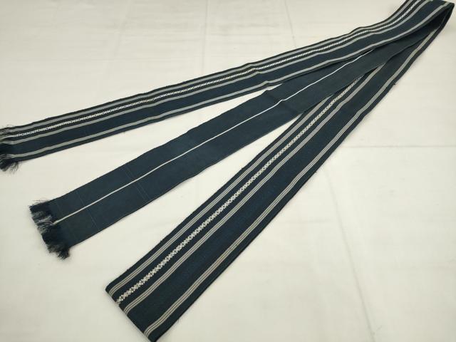 平和屋着物●男性　本場筑前博多織　角帯　献上　正絹　逸品　AABL2559pf