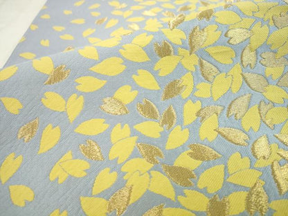 平和屋着物●両面六通柄袋帯　舞桜文　金糸　正絹　逸品　AABL2586pf