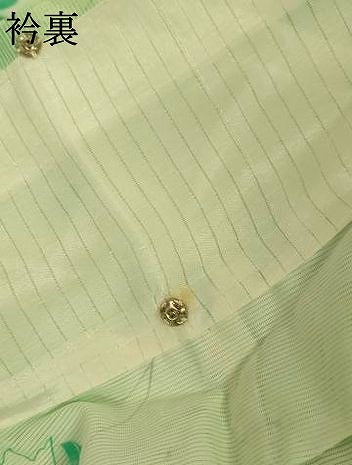 平和屋着物＊夏物　小紋　絽　草花文　暈し染め　洗える着物　AABL2604jd