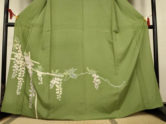 平和屋着物＊夏物　色留袖　絽　友禅　枝垂れ花文　正絹　逸品　AABL2608jd