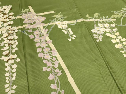 平和屋着物＊夏物　色留袖　絽　友禅　枝垂れ花文　正絹　逸品　AABL2608jd