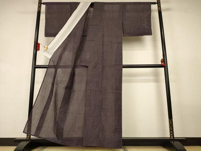 平和屋着物＊夏物　本場小千谷ちぢみ　絣柄　証紙付き　麻　逸品　未使用　AABL2620jd
