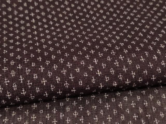 平和屋着物＊夏物　本場小千谷ちぢみ　絣柄　証紙付き　麻　逸品　未使用　AABL2620jd