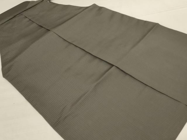 平和屋着物＊夏物　男性　茶喜仙台平　馬乗り袴　縦絽　縞　正絹　逸品　AABL2625jd