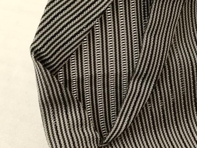 平和屋着物＊夏物　男性　茶喜仙台平　馬乗り袴　縦絽　縞　正絹　逸品　AABL2625jd