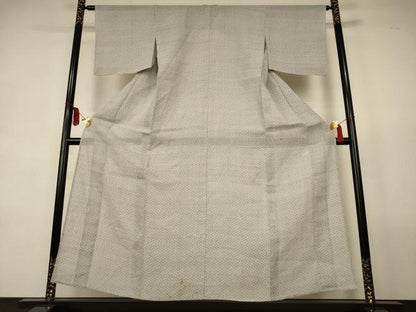 平和屋着物＊夏物　越後上布　幾何学文様　苧麻　逸品　AABL2626jd