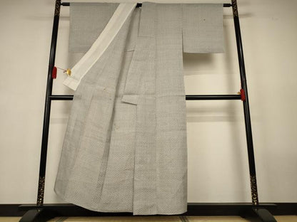平和屋着物＊夏物　越後上布　幾何学文様　苧麻　逸品　AABL2626jd