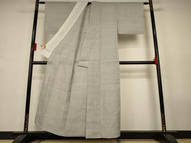 平和屋着物＊夏物　越後上布　幾何学文様　苧麻　逸品　AABL2626jd