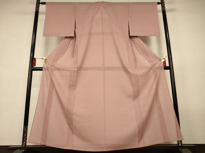 平和屋着物＊夏物　色無地　絽　赤白橡色　正絹　逸品　未使用　AABL2632jd