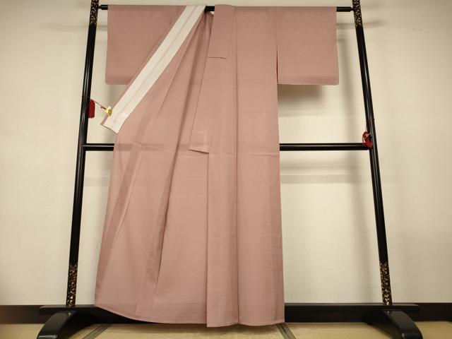 平和屋着物＊夏物　色無地　絽　赤白橡色　正絹　逸品　未使用　AABL2632jd