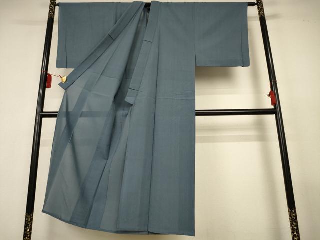 平和屋着物＊夏物　男性　紗紬　縞　正絹　逸品　AABL2633jd