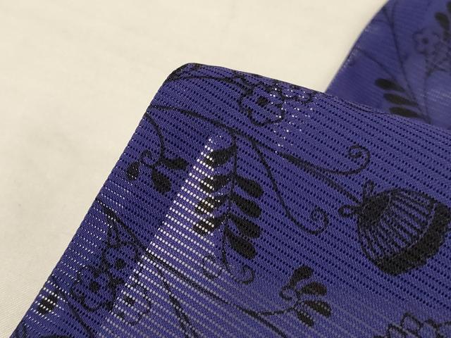 平和屋着物＊夏物　小紋　絽　草花文　洗える着物　AABL2635jd