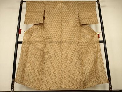 平和屋着物＊夏物　小千谷ちぢみ　唐草文　麻　逸品　AABL2645jd
