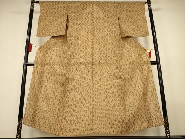 平和屋着物＊夏物　小千谷ちぢみ　唐草文　麻　逸品　AABL2645jd
