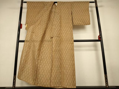 平和屋着物＊夏物　小千谷ちぢみ　唐草文　麻　逸品　AABL2645jd