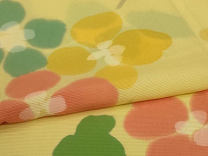 平和屋着物＊夏物　小紋　絽　舞花文　正絹　逸品　AABL2646jd