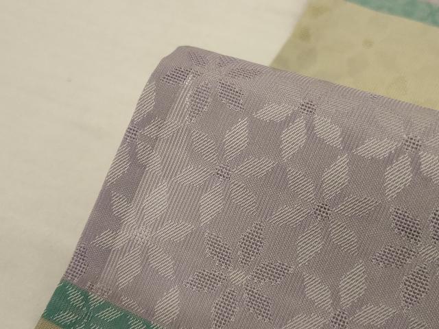 平和屋着物＊夏物　小紋　横段花紋紗　正絹　逸品　AABL2647jd
