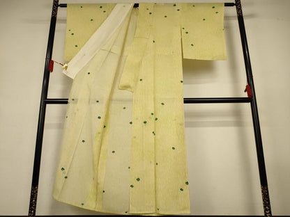 平和屋着物＊夏物　小紋　絽　舞花文　正絹　逸品　AABL2655jd