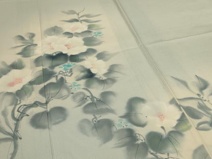 平和屋着物＊夏物　訪問着　絽　手描き　草花文　暈し染め　正絹　逸品　AABL2657jd