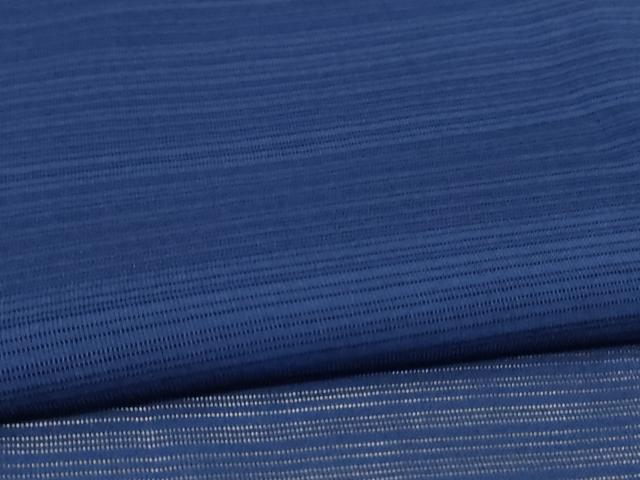 平和屋着物＊夏物　色無地　変わり絽　濃藍色　正絹　逸品　AABL2677jd