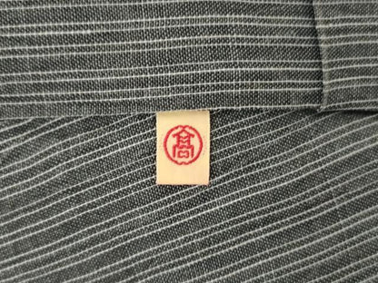 平和屋着物＊夏物　男性　本場小千谷ちぢみ　縞　高島屋扱い　キングサイズ　麻　逸品　AABL2679jd