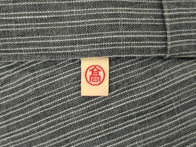 平和屋着物＊夏物　男性　本場小千谷ちぢみ　縞　高島屋扱い　キングサイズ　麻　逸品　AABL2679jd