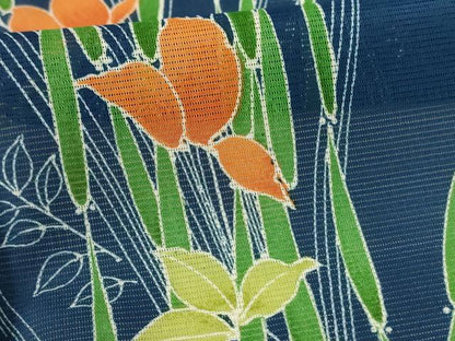 平和屋着物＊夏物　訪問着　絽　草花文　洗える着物　AABL2681jd