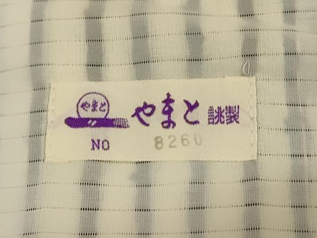 平和屋着物＊夏物　小紋　紗　縞　やまと誂製　AABL2683jd
