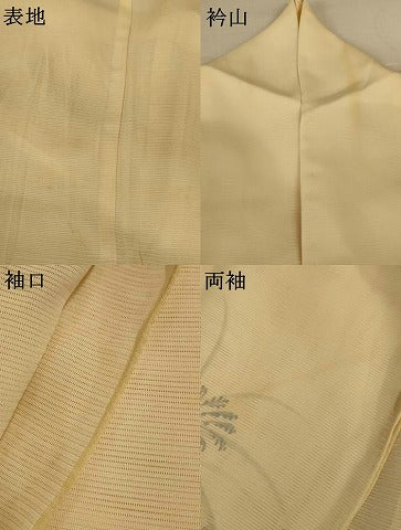 平和屋着物＊夏物　訪問着　絽　手描き　刺繍　草花文　正絹　逸品　AABL2684jd