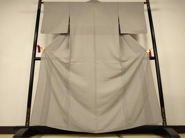 平和屋着物＊夏物　小紋　紗　霞文　正絹　逸品　AABL2685jd