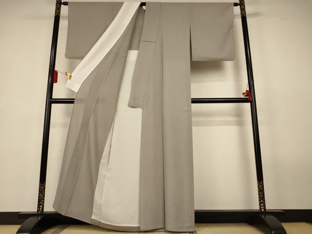 平和屋着物＊夏物　小紋　紗　霞文　正絹　逸品　AABL2685jd