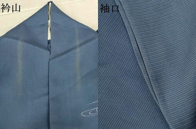 平和屋着物＊夏物　訪問着　絽　刺繍　ろうけつ染め　流水草花文　銀糸　銀彩　正絹　逸品　AABL2693jd