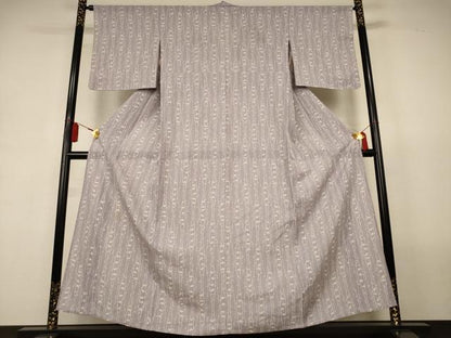 平和屋着物＊夏物　小紋　絽　枝花文　正絹　逸品　AABL2694jd