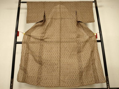 平和屋着物＊夏物　本場小千谷ちぢみ　菱文　麻　逸品　AABL2705jd
