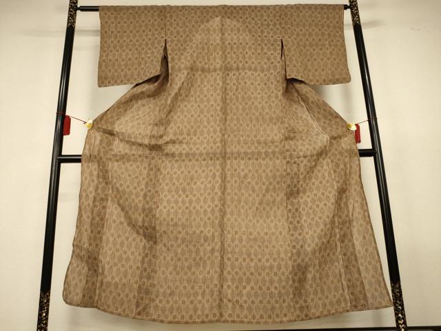平和屋着物＊夏物　本場小千谷ちぢみ　菱文　麻　逸品　AABL2705jd