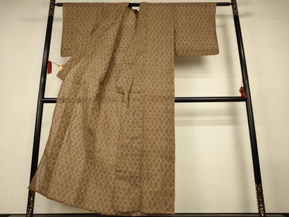平和屋着物＊夏物　本場小千谷ちぢみ　菱文　麻　逸品　AABL2705jd