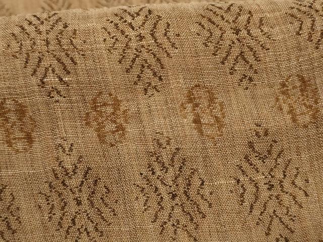 平和屋着物＊夏物　本場小千谷ちぢみ　菱文　麻　逸品　AABL2705jd