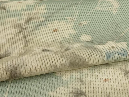 平和屋着物＊夏物　訪問着　縦絽　草花文　伊と幸　正絹　逸品　AABL2711jd