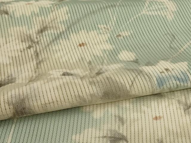 平和屋着物＊夏物　訪問着　縦絽　草花文　伊と幸　正絹　逸品　AABL2711jd