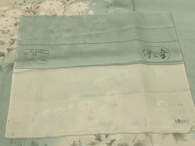 平和屋着物＊夏物　訪問着　縦絽　草花文　伊と幸　正絹　逸品　AABL2711jd