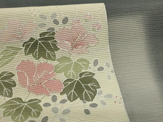 平和屋着物＊夏物　訪問着　絽　駒刺繍　色紙花文　暈し染め　正絹　逸品　AABL2712jd