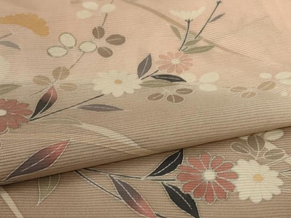平和屋着物＊夏物　訪問着　絽　草花文　暈し染め　銀彩　正絹　逸品　AABL2714jd