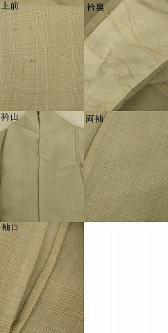 平和屋着物＊夏物　小紋　紗　格子　AABL2716jd