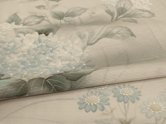 平和屋着物＊夏物　訪問着　絽　紫陽花　暈し染め　正絹　逸品　AABL2723jd