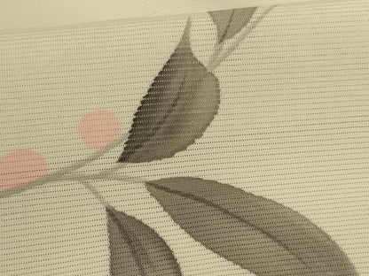 平和屋着物＊夏物　小紋　絽　枝葉文　正絹　逸品　AABL2724jd