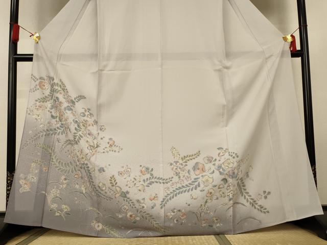 平和屋着物＊夏物　訪問着　絽　辻が花　暈し染め　金彩　正絹　逸品　AABL2725jd