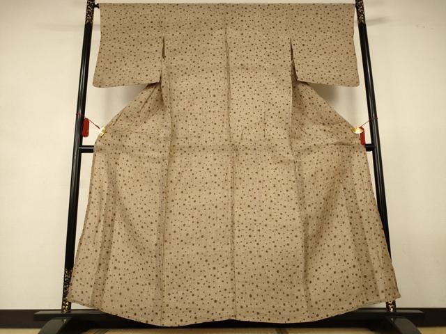 平和屋着物＊夏物　小千谷ちぢみ　丸文　麻　逸品　AABL2726jd