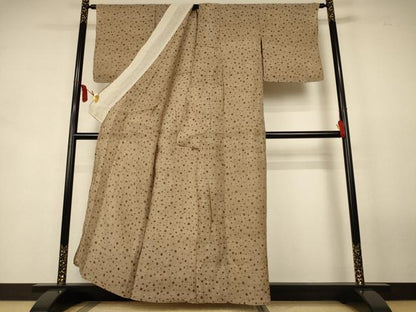 平和屋着物＊夏物　小千谷ちぢみ　丸文　麻　逸品　AABL2726jd