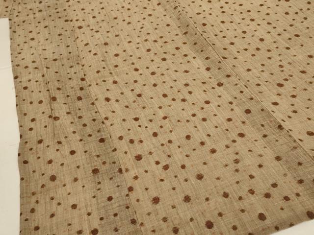 平和屋着物＊夏物　小千谷ちぢみ　丸文　麻　逸品　AABL2726jd
