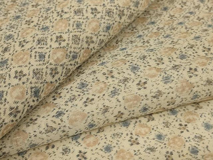 平和屋着物＊夏物　本場小千谷ちぢみ　幾何学花文　麻　逸品　AABL2728jd